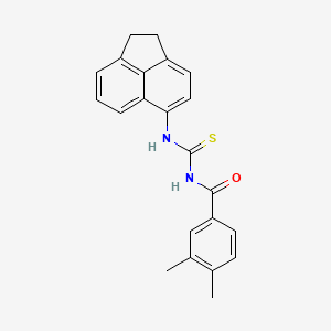 molecular formula C22H20N2OS B5113525 N-[(1,2-dihydro-5-acenaphthylenylamino)carbonothioyl]-3,4-dimethylbenzamide 