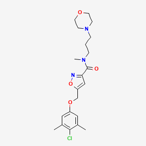 5-[(4-chloro-3,5-dimethylphenoxy)methyl]-N-methyl-N-[3-(4-morpholinyl)propyl]-3-isoxazolecarboxamide