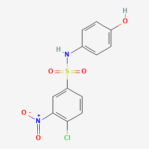 molecular formula C12H9ClN2O5S B5113581 4-chloro-N-(4-hydroxyphenyl)-3-nitrobenzenesulfonamide 