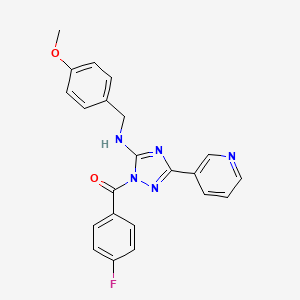 molecular formula C22H18FN5O2 B5113589 1-(4-fluorobenzoyl)-N-(4-methoxybenzyl)-3-(3-pyridinyl)-1H-1,2,4-triazol-5-amine 