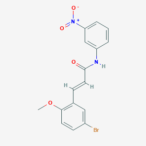 molecular formula C16H13BrN2O4 B5113595 3-(5-bromo-2-methoxyphenyl)-N-(3-nitrophenyl)acrylamide 