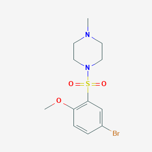 molecular formula C12H17BrN2O3S B511360 1-((5-Bromo-2-methoxyphenyl)sulfonyl)-4-methylpiperazine CAS No. 325809-71-0
