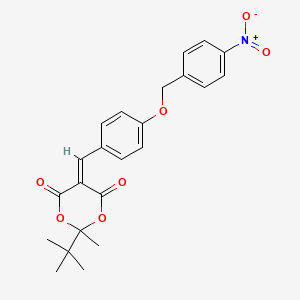 molecular formula C23H23NO7 B5113601 2-tert-butyl-2-methyl-5-{4-[(4-nitrobenzyl)oxy]benzylidene}-1,3-dioxane-4,6-dione 