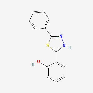 molecular formula C14H12N2OS B5113602 2-(5-phenyl-2,3-dihydro-1,3,4-thiadiazol-2-yl)phenol 