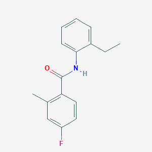 molecular formula C16H16FNO B5113612 N-(2-ethylphenyl)-4-fluoro-2-methylbenzamide 