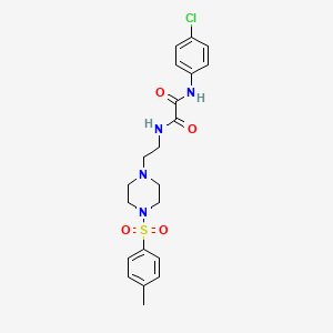 molecular formula C21H25ClN4O4S B5113613 N-(4-chlorophenyl)-N'-(2-{4-[(4-methylphenyl)sulfonyl]-1-piperazinyl}ethyl)ethanediamide 