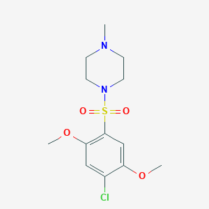 molecular formula C13H19ClN2O4S B511362 1-(4-Chloro-2,5-dimethoxyphenyl)sulfonyl-4-methylpiperazine CAS No. 312526-16-2