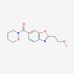 molecular formula C15H18N2O4 B5113620 2-(2-methoxyethyl)-6-(1,2-oxazinan-2-ylcarbonyl)-1,3-benzoxazole 