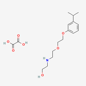 molecular formula C17H27NO7 B5113624 2-({2-[2-(3-isopropylphenoxy)ethoxy]ethyl}amino)ethanol ethanedioate (salt) 