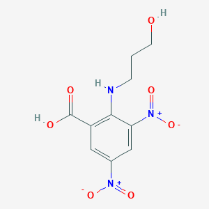 2-[(3-hydroxypropyl)amino]-3,5-dinitrobenzoic acid