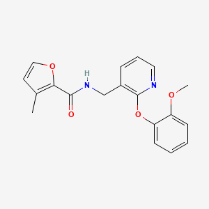 molecular formula C19H18N2O4 B5113672 N-{[2-(2-methoxyphenoxy)-3-pyridinyl]methyl}-3-methyl-2-furamide 