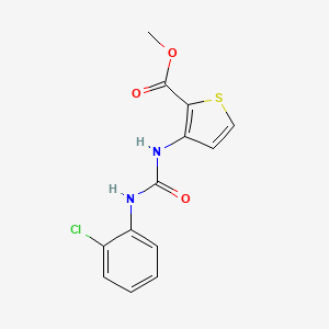 molecular formula C13H11ClN2O3S B5113678 methyl 3-({[(2-chlorophenyl)amino]carbonyl}amino)-2-thiophenecarboxylate 
