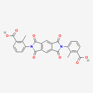 molecular formula C26H16N2O8 B5113708 3,3'-(1,3,5,7-tetraoxo-5,7-dihydropyrrolo[3,4-f]isoindole-2,6(1H,3H)-diyl)bis(2-methylbenzoic acid) 