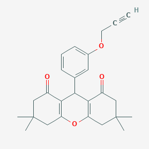 molecular formula C26H28O4 B5113725 3,3,6,6-tetramethyl-9-[3-(2-propyn-1-yloxy)phenyl]-3,4,5,6,7,9-hexahydro-1H-xanthene-1,8(2H)-dione 