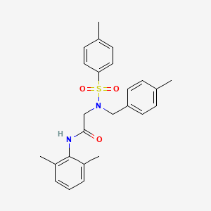 molecular formula C25H28N2O3S B5113750 N~1~-(2,6-dimethylphenyl)-N~2~-(4-methylbenzyl)-N~2~-[(4-methylphenyl)sulfonyl]glycinamide 