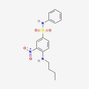 molecular formula C16H19N3O4S B5113760 4-(butylamino)-3-nitro-N-phenylbenzenesulfonamide 