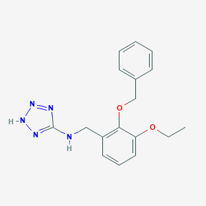 molecular formula C17H19N5O2 B511381 N-[2-(benzyloxy)-3-ethoxybenzyl]-1H-tetrazol-5-amine CAS No. 894859-60-0