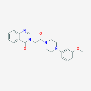 molecular formula C21H22N4O3 B5113813 3-{2-[4-(3-methoxyphenyl)-1-piperazinyl]-2-oxoethyl}-4(3H)-quinazolinone 