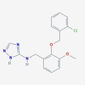 N-{2-[(2-chlorobenzyl)oxy]-3-methoxybenzyl}-4H-1,2,4-triazol-3-amine