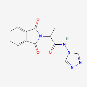 molecular formula C13H11N5O3 B5113852 2-(1,3-dioxo-1,3-dihydro-2H-isoindol-2-yl)-N-4H-1,2,4-triazol-4-ylpropanamide 