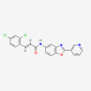3-(2,4-dichlorophenyl)-N-[2-(3-pyridinyl)-1,3-benzoxazol-5-yl]acrylamide