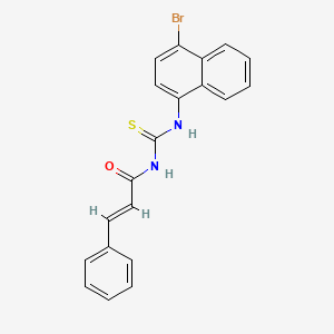 molecular formula C20H15BrN2OS B5113876 N-{[(4-bromo-1-naphthyl)amino]carbonothioyl}-3-phenylacrylamide 