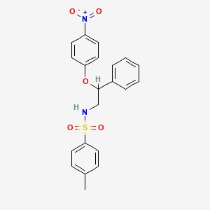 molecular formula C21H20N2O5S B5113879 4-methyl-N-[2-(4-nitrophenoxy)-2-phenylethyl]benzenesulfonamide 