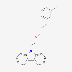 molecular formula C23H23NO2 B5113893 9-{2-[2-(3-methylphenoxy)ethoxy]ethyl}-9H-carbazole 