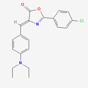 2-(4-chlorophenyl)-4-[4-(diethylamino)benzylidene]-1,3-oxazol-5(4H)-one