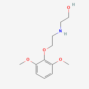 molecular formula C12H19NO4 B5113904 2-{[2-(2,6-dimethoxyphenoxy)ethyl]amino}ethanol 