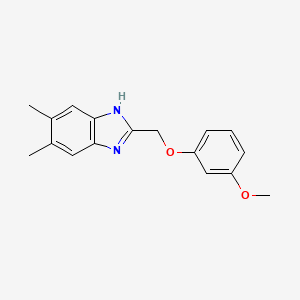 molecular formula C17H18N2O2 B5113920 2-[(3-methoxyphenoxy)methyl]-5,6-dimethyl-1H-benzimidazole 