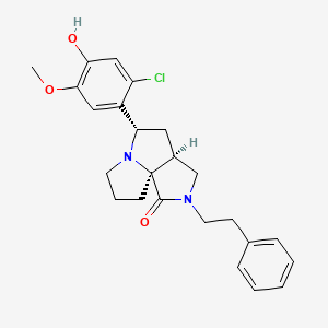 (3aS*,5S*,9aS*)-5-(2-chloro-4-hydroxy-5-methoxyphenyl)-2-(2-phenylethyl)hexahydro-7H-pyrrolo[3,4-g]pyrrolizin-1(2H)-one
