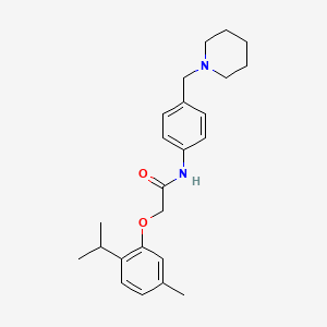molecular formula C24H32N2O2 B5113956 2-(2-isopropyl-5-methylphenoxy)-N-[4-(1-piperidinylmethyl)phenyl]acetamide 