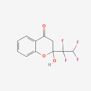 molecular formula C11H8F4O3 B5113958 2-hydroxy-2-(1,1,2,2-tetrafluoroethyl)-2,3-dihydro-4H-chromen-4-one 
