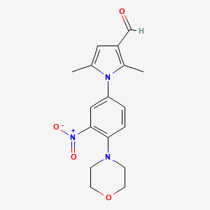 molecular formula C17H19N3O4 B5113982 2,5-dimethyl-1-[4-(4-morpholinyl)-3-nitrophenyl]-1H-pyrrole-3-carbaldehyde 