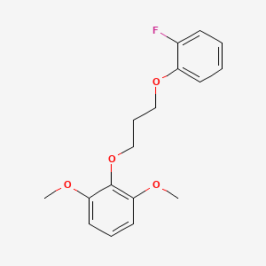 molecular formula C17H19FO4 B5113996 2-[3-(2-fluorophenoxy)propoxy]-1,3-dimethoxybenzene 