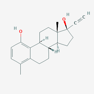 molecular formula C21H26O2 B051140 (8S,9S,13S,14S,17R)-17-ethynyl-4,13-dimethyl-7,8,9,11,12,14,15,16-octahydro-6H-cyclopenta[a]phenanthrene-1,17-diol CAS No. 1034298-00-4