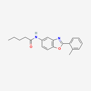 molecular formula C19H20N2O2 B5114019 N-[2-(2-methylphenyl)-1,3-benzoxazol-5-yl]pentanamide 