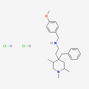 molecular formula C25H38Cl2N2O B5114049 [2-(4-benzyl-1,2,5-trimethyl-4-piperidinyl)ethyl](4-methoxybenzyl)amine dihydrochloride 