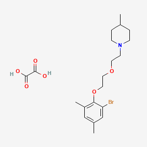 molecular formula C20H30BrNO6 B5114059 1-{2-[2-(2-bromo-4,6-dimethylphenoxy)ethoxy]ethyl}-4-methylpiperidine oxalate 