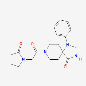 molecular formula C19H24N4O3 B5114063 8-[(2-oxo-1-pyrrolidinyl)acetyl]-1-phenyl-1,3,8-triazaspiro[4.5]decan-4-one 