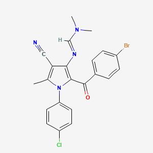 molecular formula C22H18BrClN4O B5114079 N'-[2-(4-bromobenzoyl)-1-(4-chlorophenyl)-4-cyano-5-methyl-1H-pyrrol-3-yl]-N,N-dimethylimidoformamide 