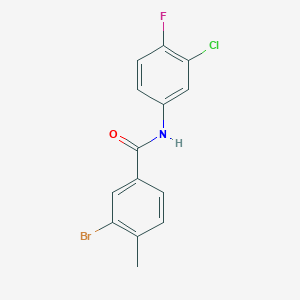3-bromo-N-(3-chloro-4-fluorophenyl)-4-methylbenzamide