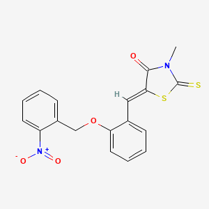 3-methyl-5-{2-[(2-nitrobenzyl)oxy]benzylidene}-2-thioxo-1,3-thiazolidin-4-one