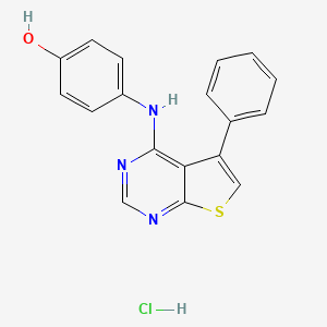 molecular formula C18H14ClN3OS B5114164 4-[(5-苯基噻吩并[2,3-d]嘧啶-4-基)氨基]苯酚盐酸盐 