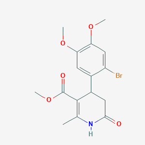 methyl 4-(2-bromo-4,5-dimethoxyphenyl)-2-methyl-6-oxo-1,4,5,6-tetrahydro-3-pyridinecarboxylate