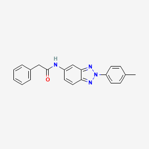 molecular formula C21H18N4O B5114205 N-[2-(4-methylphenyl)-2H-1,2,3-benzotriazol-5-yl]-2-phenylacetamide 