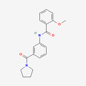 molecular formula C19H20N2O3 B5114210 2-methoxy-N-[3-(1-pyrrolidinylcarbonyl)phenyl]benzamide 