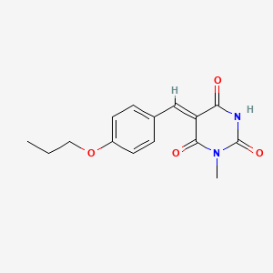 1-methyl-5-(4-propoxybenzylidene)-2,4,6(1H,3H,5H)-pyrimidinetrione