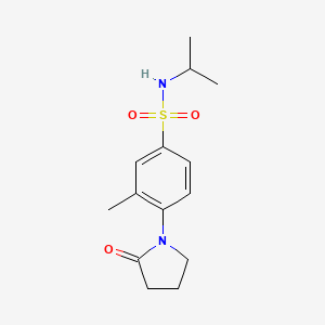 molecular formula C14H20N2O3S B5114248 N-isopropyl-3-methyl-4-(2-oxo-1-pyrrolidinyl)benzenesulfonamide 